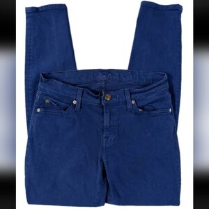 7 For All Mankind The Ankle Skinny Women's Size 27 Blue Denim Jeans